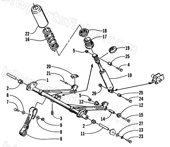 REAR SUSPENSION FRONT ARM ASSEMBLY diagram