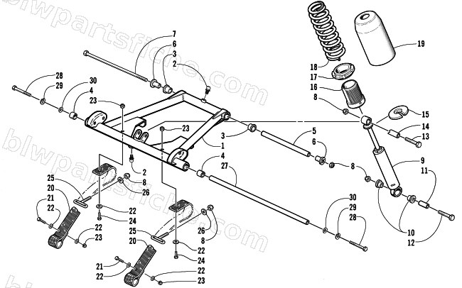 REAR SUSPENSION FRONT ARM ASSEMBLY diagram