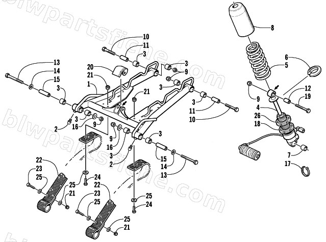 REAR SUSPENSION FRONT ARM ASSEMBLY diagram