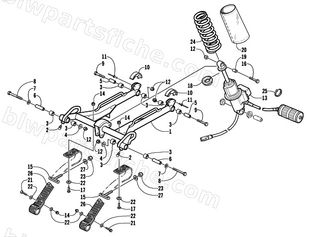REAR SUSPENSION FRONT ARM ASSEMBLY diagram