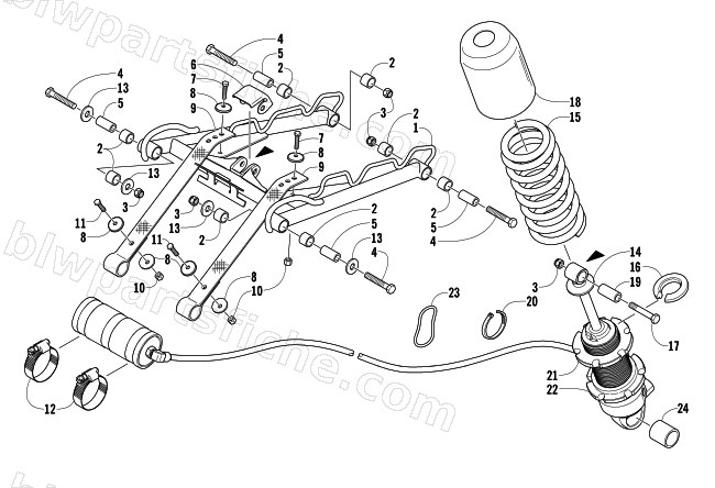 REAR SUSPENSION FRONT ARM ASSEMBLY diagram