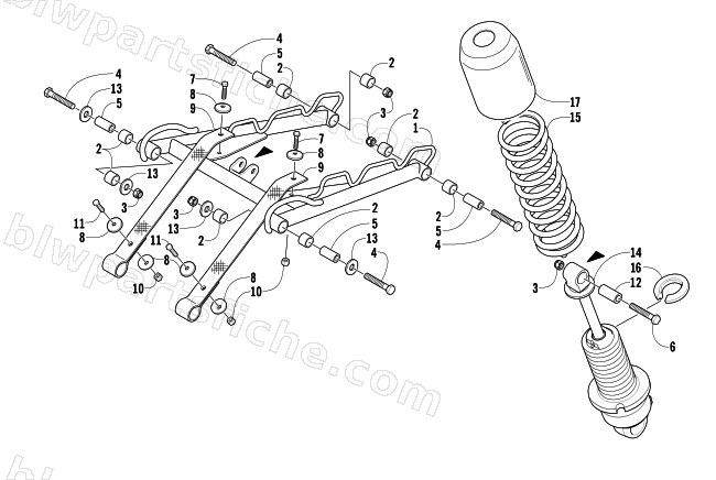 REAR SUSPENSION FRONT ARM ASSEMBLY diagram
