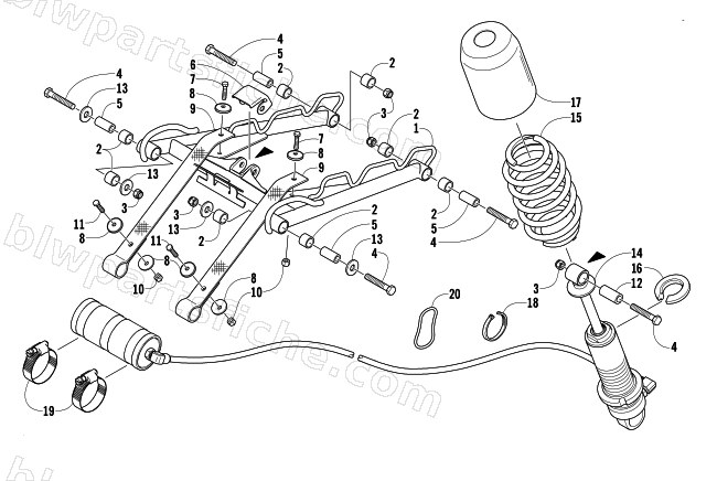 REAR SUSPENSION FRONT ARM ASSEMBLY diagram