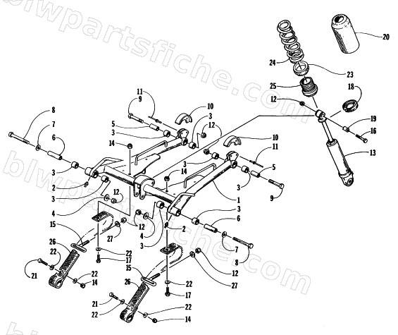 REAR SUSPENSION FRONT ARM ASSEMBLY diagram