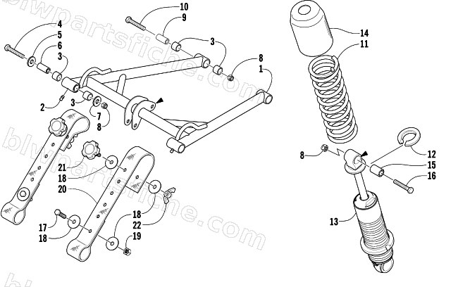 REAR SUSPENSION FRONT ARM ASSEMBLY diagram