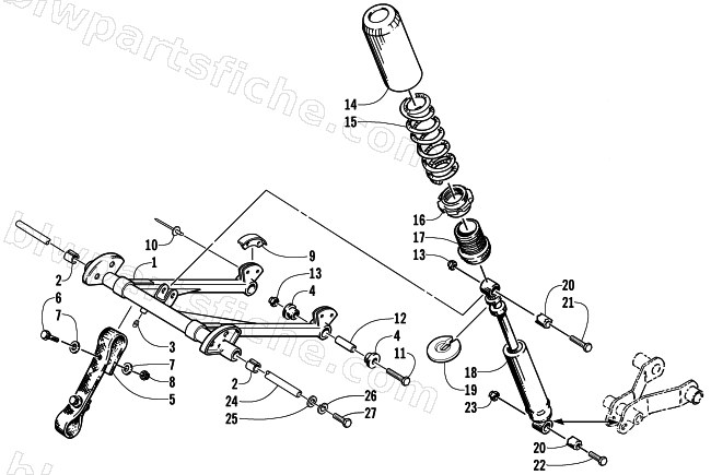 REAR SUSPENSION FRONT ARM ASSEMBLY diagram