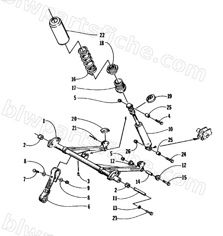 REAR SUSPENSION FRONT ARM ASSEMBLY diagram