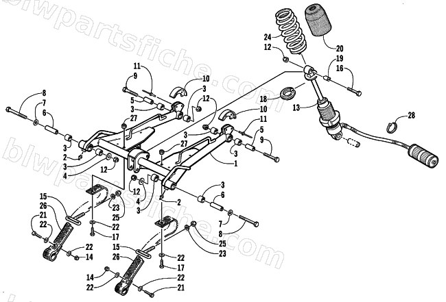 REAR SUSPENSION FRONT ARM ASSEMBLY diagram