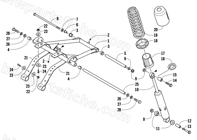 REAR SUSPENSION FRONT ARM ASSEMBLY diagram