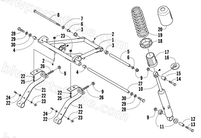 REAR SUSPENSION FRONT ARM ASSEMBLY diagram