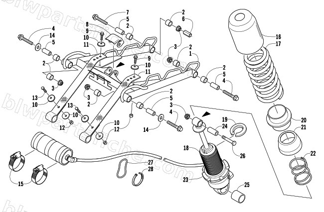 REAR SUSPENSION FRONT ARM ASSEMBLY diagram