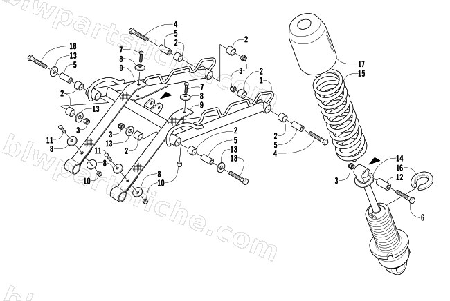 REAR SUSPENSION FRONT ARM ASSEMBLY diagram