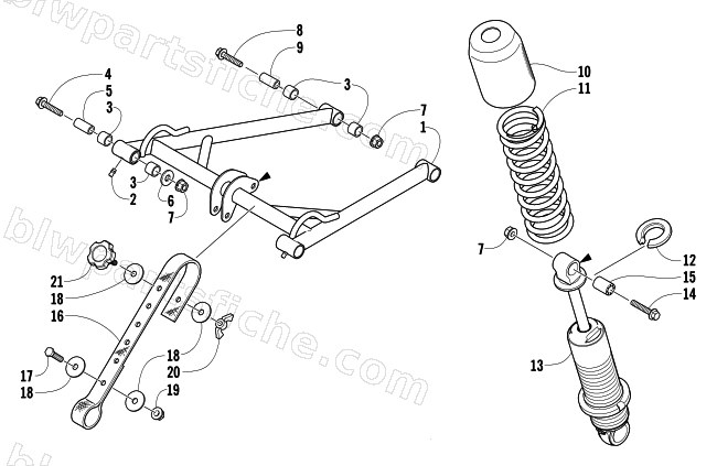 REAR SUSPENSION FRONT ARM ASSEMBLY diagram
