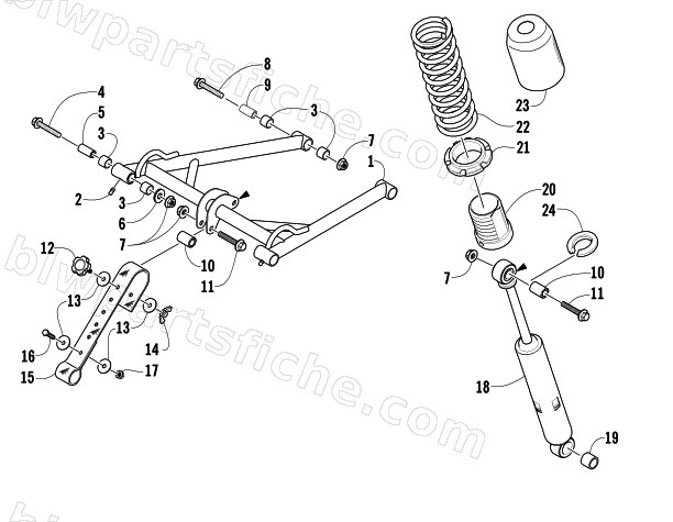 REAR SUSPENSION FRONT ARM ASSEMBLY diagram