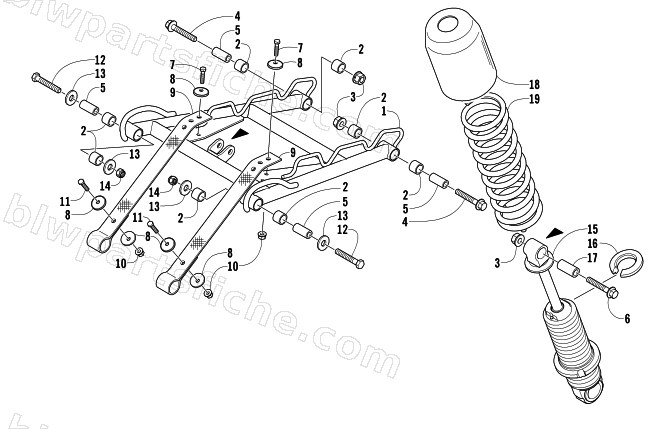 REAR SUSPENSION FRONT ARM ASSEMBLY diagram