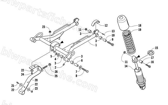 REAR SUSPENSION FRONT ARM ASSEMBLY diagram