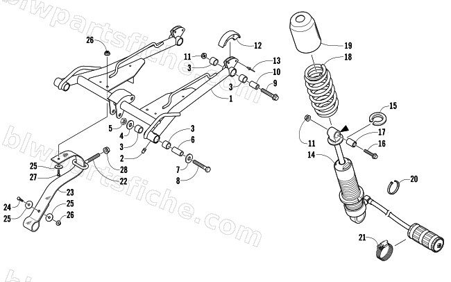 REAR SUSPENSION FRONT ARM ASSEMBLY diagram