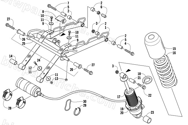 REAR SUSPENSION FRONT ARM ASSEMBLY diagram