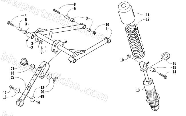 REAR SUSPENSION FRONT ARM ASSEMBLY diagram