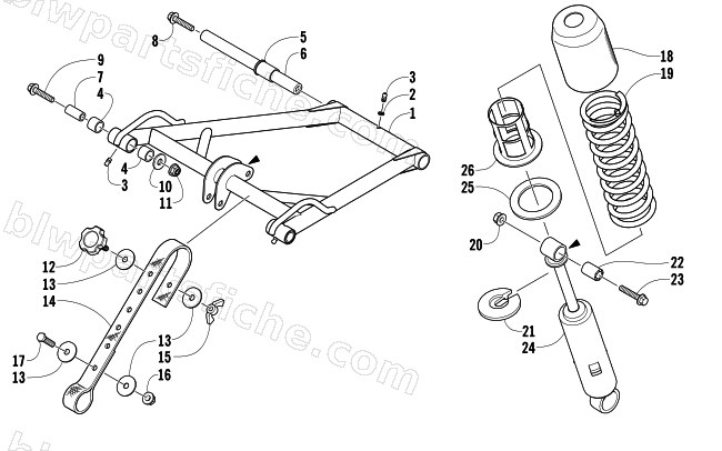 REAR SUSPENSION FRONT ARM ASSEMBLY diagram