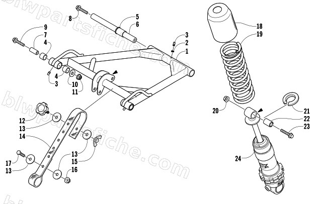 REAR SUSPENSION FRONT ARM ASSEMBLY diagram
