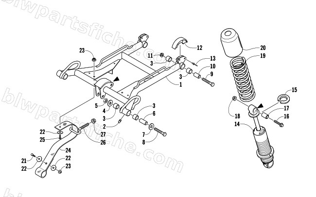 REAR SUSPENSION FRONT ARM ASSEMBLY diagram