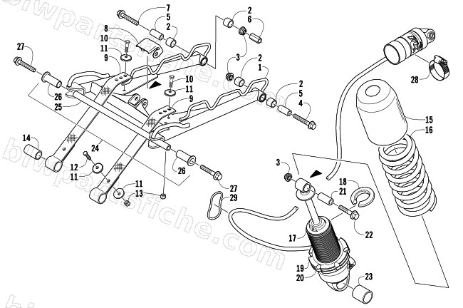REAR SUSPENSION FRONT ARM ASSEMBLY diagram