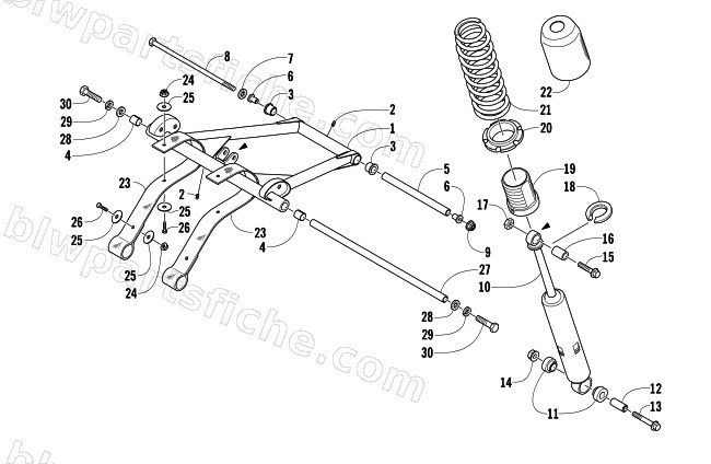 REAR SUSPENSION FRONT ARM ASSEMBLY diagram