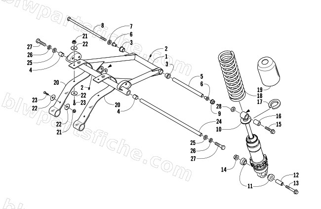 REAR SUSPENSION FRONT ARM ASSEMBLY diagram