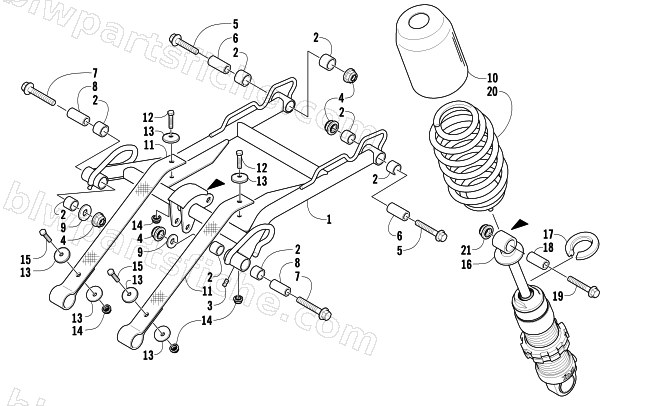 REAR SUSPENSION FRONT ARM ASSEMBLY diagram