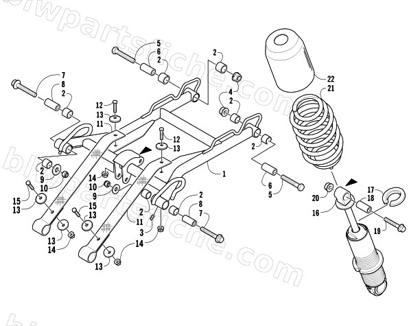 REAR SUSPENSION FRONT ARM ASSEMBLY diagram