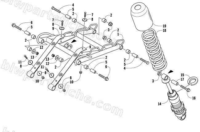 REAR SUSPENSION FRONT ARM ASSEMBLY diagram