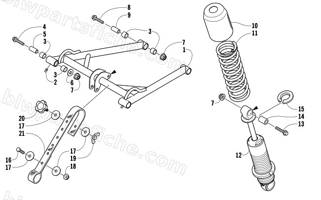 REAR SUSPENSION FRONT ARM ASSEMBLY diagram
