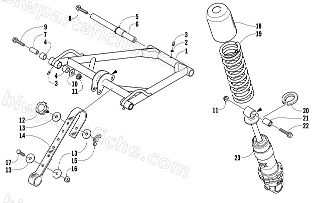 REAR SUSPENSION FRONT ARM ASSEMBLY diagram