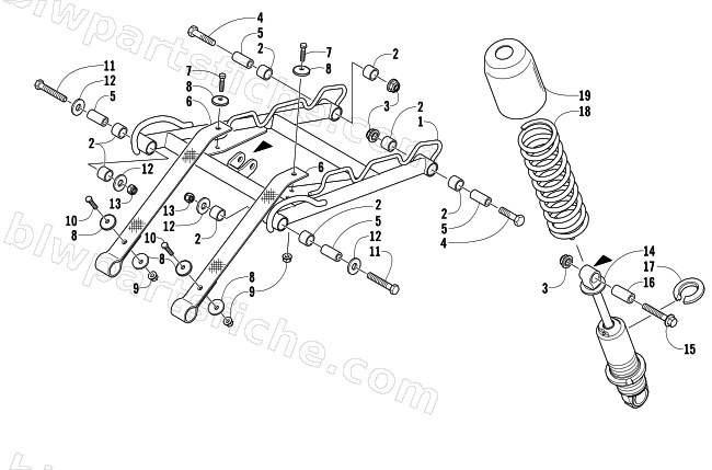 REAR SUSPENSION FRONT ARM ASSEMBLY diagram