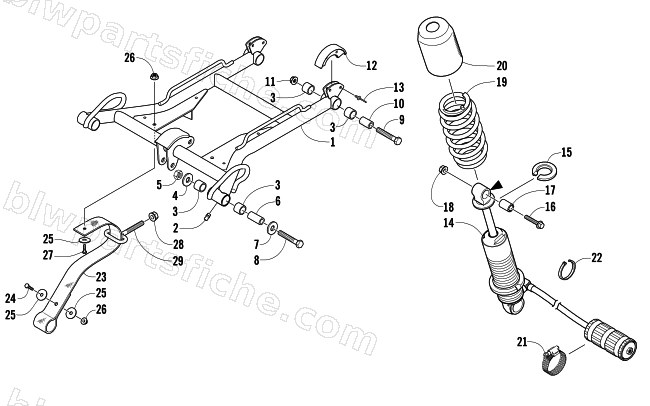 REAR SUSPENSION FRONT ARM ASSEMBLY diagram