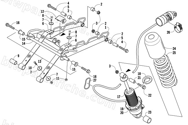 REAR SUSPENSION FRONT ARM ASSEMBLY diagram
