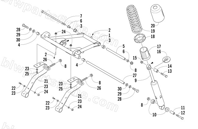 REAR SUSPENSION FRONT ARM ASSEMBLY diagram