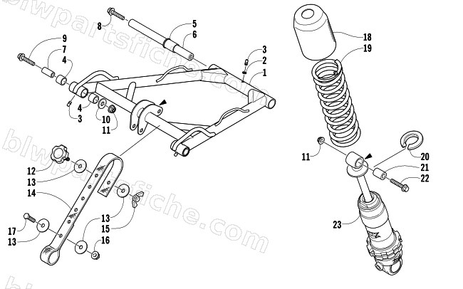 REAR SUSPENSION FRONT ARM ASSEMBLY diagram