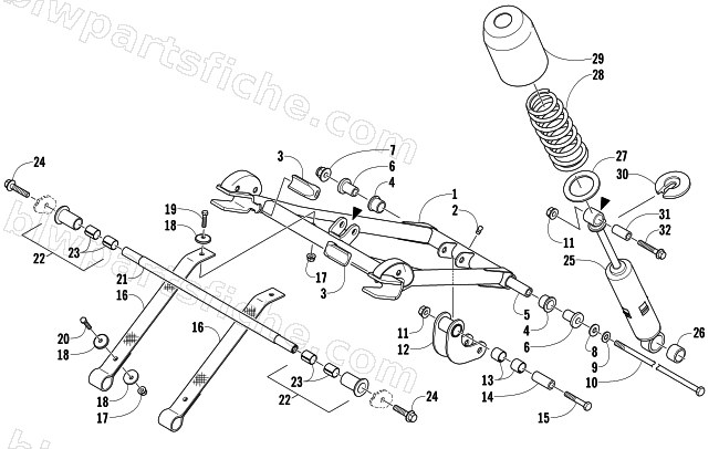 REAR SUSPENSION FRONT ARM ASSEMBLY diagram
