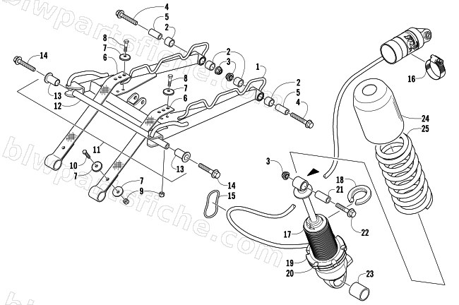 REAR SUSPENSION FRONT ARM ASSEMBLY diagram