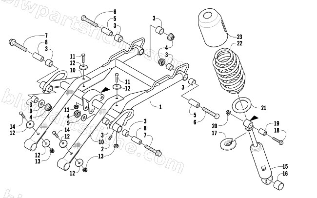 REAR SUSPENSION FRONT ARM ASSEMBLY diagram
