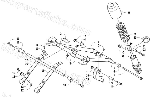 REAR SUSPENSION FRONT ARM ASSEMBLY diagram