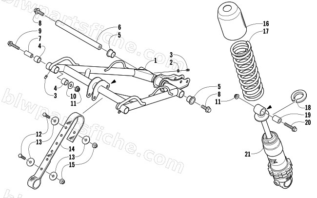 REAR SUSPENSION FRONT ARM ASSEMBLY diagram