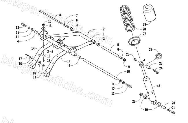 REAR SUSPENSION FRONT ARM ASSEMBLY diagram
