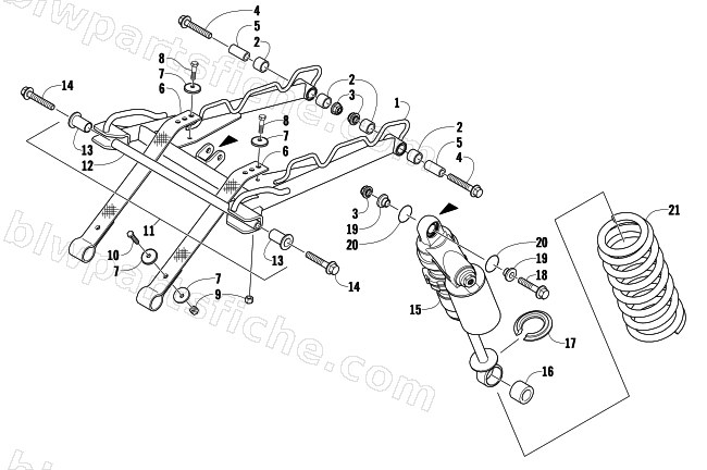 REAR SUSPENSION FRONT ARM ASSEMBLY diagram