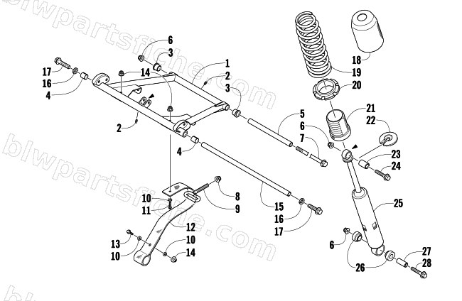 REAR SUSPENSION FRONT ARM ASSEMBLY diagram