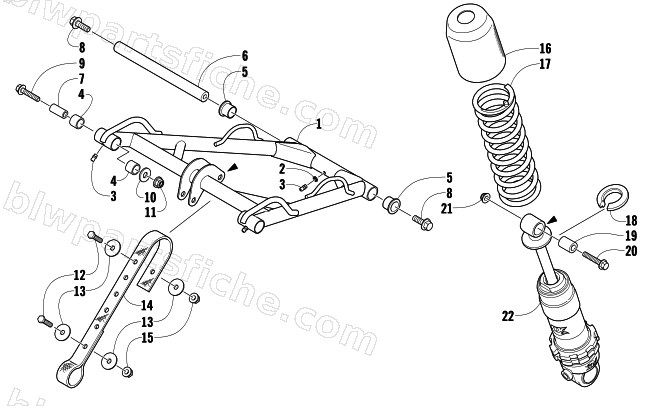 REAR SUSPENSION FRONT ARM ASSEMBLY diagram