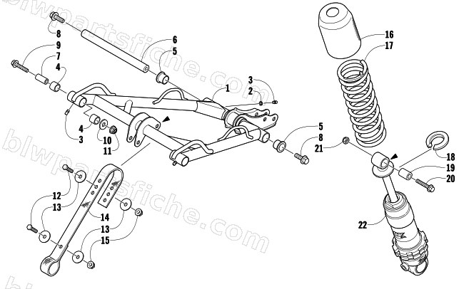 REAR SUSPENSION FRONT ARM ASSEMBLY diagram