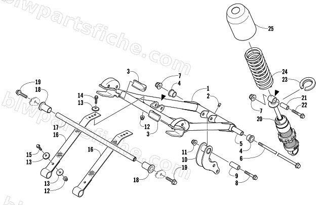 REAR SUSPENSION FRONT ARM ASSEMBLY diagram